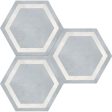 Anatolia - Form HD 7 in. x 8 in. Hexagon Frame Porcelain Tile - Tide Online Sale