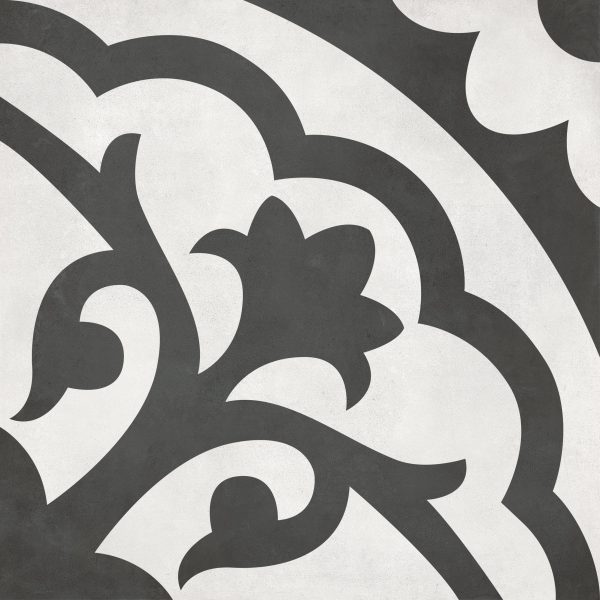 Anatolia - Form HD 8 in. x 8 in. Monochrome Deco - Lotus For Sale