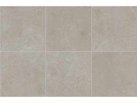 Marazzi - Classentino Marble 24 in. x 24 in. Porcelain Tile - Coliseum Gray Matte For Sale