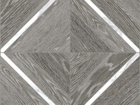 Anatolia Aspen 16 in. x 16 in. HD Porcelain Marquetry Mosaics - Grey Ridge with Statuario Fashion