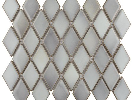 SomerTile - Hudson Kite Porcelain Mosaic - Grey Eye Online Sale