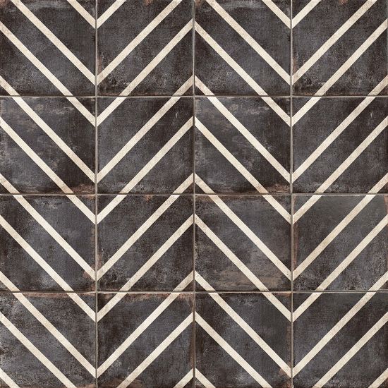 Bedrosians Tile & Stone - Vivace 9  x 9  Decorative Tile - Caviar Peak Discount