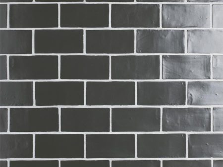 SomerTile - Chester 3  x 6  Subway Tile - Matte Nero For Cheap