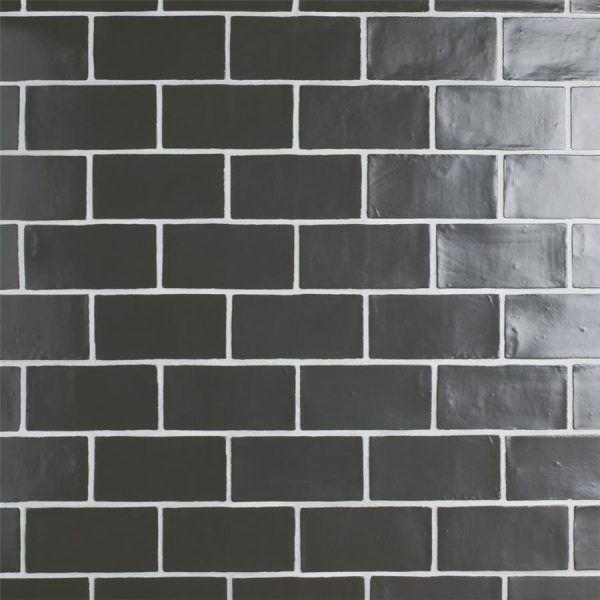 SomerTile - Chester 3  x 6  Subway Tile - Matte Nero For Cheap