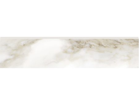 Anatolia - La Marca Glazed Porcelain 3 in. x 12 in. Honed Bullnose - Calacatta Paonazzo For Discount