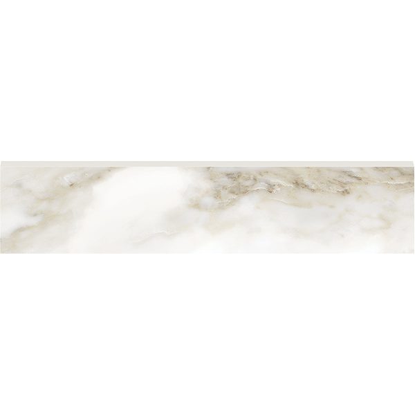 Anatolia - La Marca Glazed Porcelain 3 in. x 12 in. Honed Bullnose - Calacatta Paonazzo For Discount