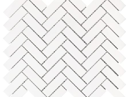 DW Tile & Stone - 1x3 Herringbone Dolomite Marble Mosaic Tile - Polished Supply