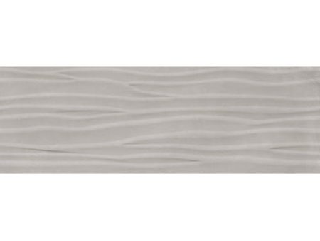 Happy Floors - Titan - 12 in. x 36 in. Rectified Ceramic Wave Wall Tile - Glossy - Pearl Online Sale