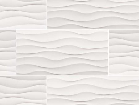 MSI - Dymo Wavy White 12 in. x 24 in. Ceramic Wall Tile Discount