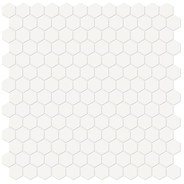 Anatolia - Soho Porcelain - 1 in. Hexagon Glazed Mosaic - Canvas White Matte Online now