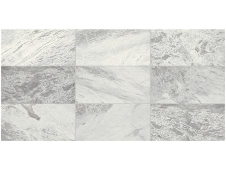 Daltile Raine 12  x 24  Marble Tile - Honed - Stratus White M017 Fashion