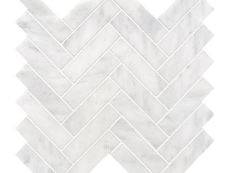 Arizona Tile - Completa Marble - Calacatta Gris Honed Herringbone Mosaic Supply