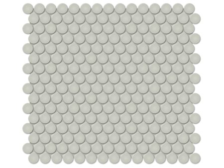 Anatolia - Soho Porcelain - 3 4 in. Penny Round Mosaic - Soft Sage Matte Fashion