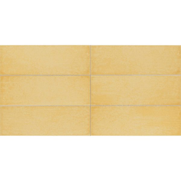 Tesoro - Maiolica 4 in. x 12 in. Ceramic Wall Tile - Ocra For Cheap