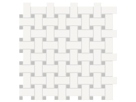 Anatolia - Soho Porcelain Basketweave Mosaic - Loft Grey Matte Cheap