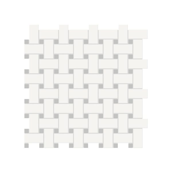 Anatolia - Soho Porcelain Basketweave Mosaic - Loft Grey Matte Cheap