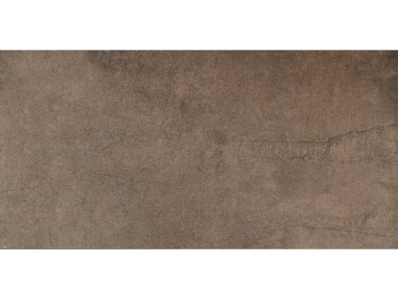 Lungarno Ceramics - Disk 12 in. x 24 in. Porcelain Tile - Brown Online Hot Sale