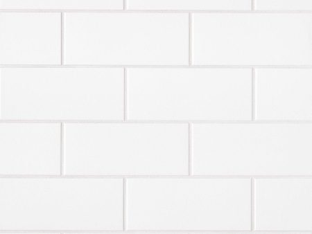 Bedrosians - Traditions 4  x 10  Ceramic Wall Tile - Matte Ice White on Sale