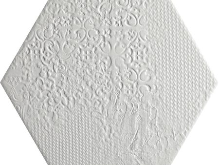 Tesoro - Milano Hex Pressed Porcelain - White Online now