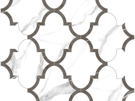 Anatolia Mayfair Arabesque HD Polished Porcelain Mosaics - Statuario Venato Online