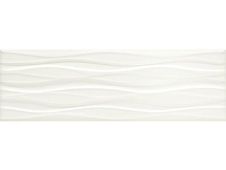 American Olean Visual Impressions Wall Tile - Multi Wave - White on Sale