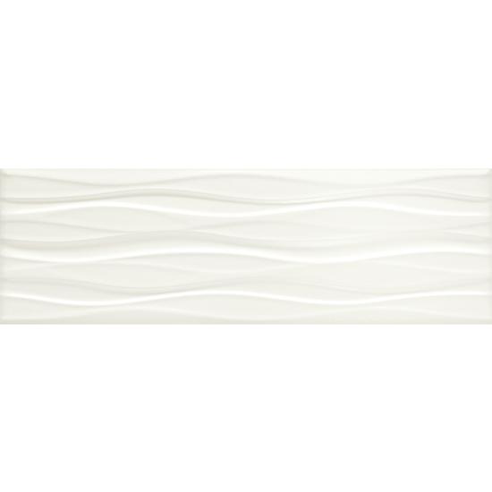 American Olean Visual Impressions Wall Tile - Multi Wave - White on Sale