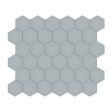 Anatolia - Soho Porcelain - 2 in. Hexagon Glazed Mosaic - Cloud Blue Matte Online Hot Sale