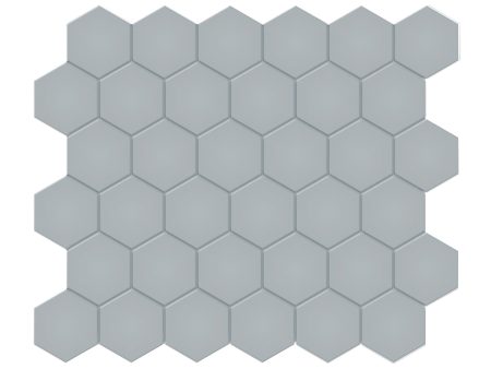 Anatolia - Soho Porcelain - 2 in. Hexagon Glazed Mosaic - Cloud Blue Matte Online Hot Sale