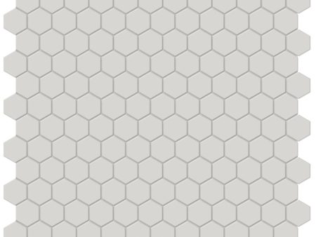 Anatolia - Soho Porcelain - 1 in. Hexagon Glazed Mosaic - Halo Grey Matte Supply