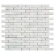 Tesoro Metropolitan Contempo - Multi Finish Carrara 5 8 in. x 2 in. Multi Strip Mosaic Online