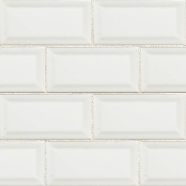 MSI - Domino - 3 in. x 6 in. Beveled White Subway Tile Supply