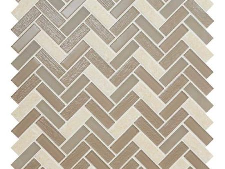 American Olean - Serentina - Herringbone Mosaic - Composure Hot on Sale