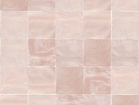 Arizona Tile - Flash 5  x 5  Ceramic Wall Tile - Blush For Sale