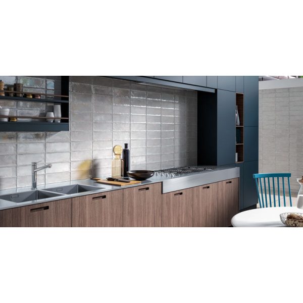 Happy Floors - Titan - 12 in. x 36 in. Rectified Ceramic Wave Wall Tile - Glossy - Pearl Online Sale