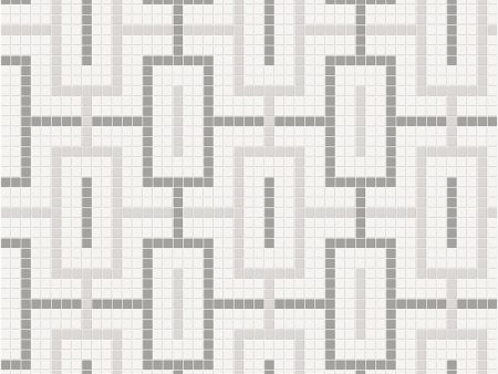 Anatolia - Soho Porcelain - Chain Pattern Mosaic - Evening Blend Matte For Sale