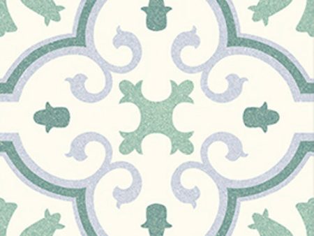 General Ceramic - 10 in. x 10 in. Riviera Montecarlo Green Deco Tile Fashion