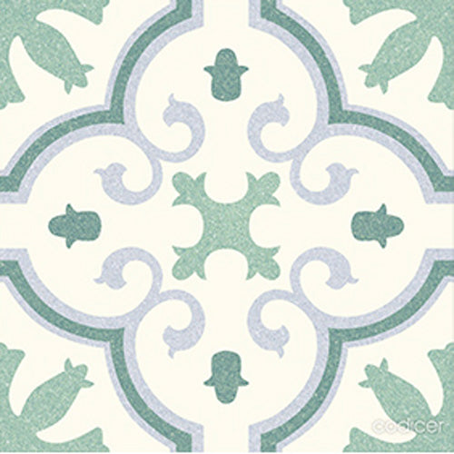 General Ceramic - 10 in. x 10 in. Riviera Montecarlo Green Deco Tile Fashion