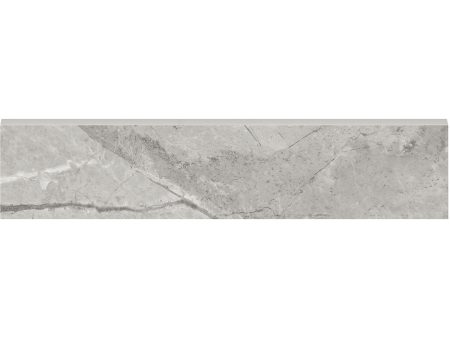 Anatolia - La Marca Glazed Porcelain 3 in. x 12 in. Honed Bullnose - Paradiso Argento Online now