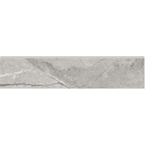 Anatolia - La Marca Glazed Porcelain 3 in. x 12 in. Honed Bullnose - Paradiso Argento Online now