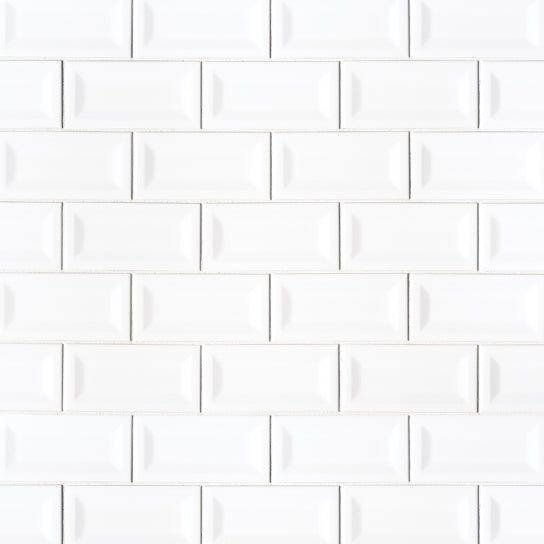 MSI - Domino - 3 in. x 6 in. Inverted Beveled White Subway Tile Discount