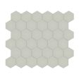 Anatolia - Soho Porcelain - 2 in. Hexagon Glazed Mosaic - Soft Sage Matte Online Hot Sale