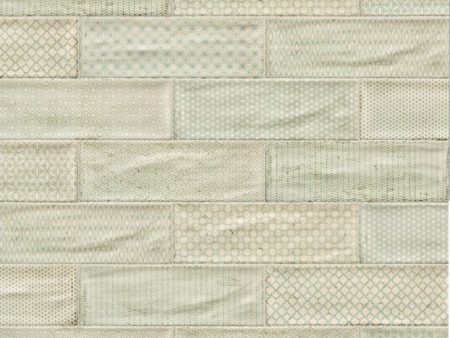 Topcu - Arles Decorative Wall Tile 4 in. x 12 in. - Cream Decor Mix Online