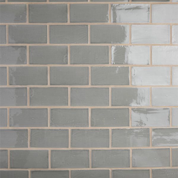 SomerTile - Chester 3  x 6  Subway Tile - Grey For Discount