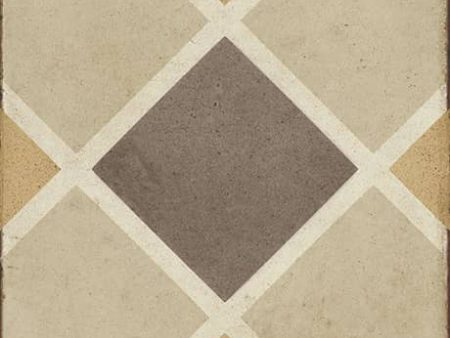 Daltile Quartetto - 8 in. x 8 in. Glazed Porcelain Tile - Warm Rombo Online Sale