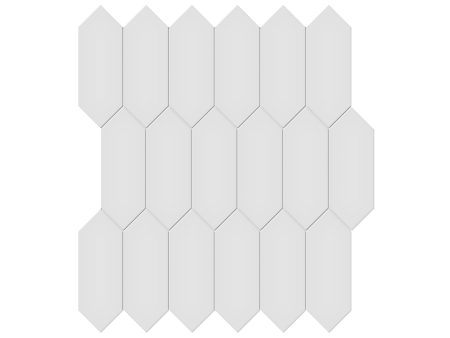 Anatolia - Soho Porcelain 2 in. x 5 in. Picket Mosaic - Gallery Grey Glossy Online now