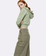 High Waisted Cotton Pant - Khaki For Discount