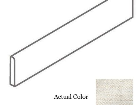 Tesoro - Craft 3 in. x 24 in. Porcelain Bullnose Tile - Cotton For Sale