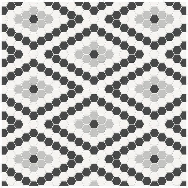 Anatolia - Soho Porcelain - Diamond Pattern Mosaic - Midnight Blend Matte on Sale