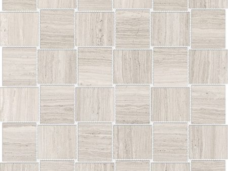 Anatolia Mayfair 2 in. x 2 in. HD Porcelain Basketweave Mosaics - Strada Ash (Matte) Sale