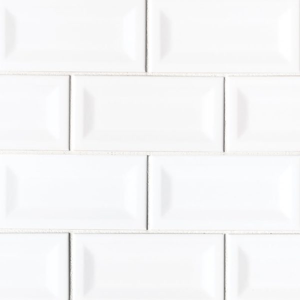 MSI - Domino - 3 in. x 6 in. Inverted Beveled White Subway Tile Discount